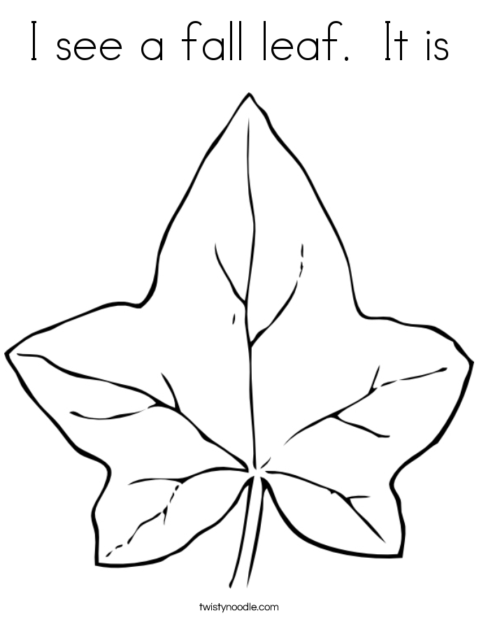 I see a fall leaf.  It is Coloring Page