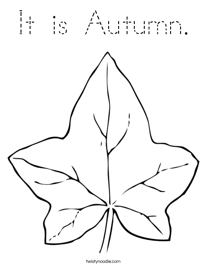 It is Autumn. Coloring Page