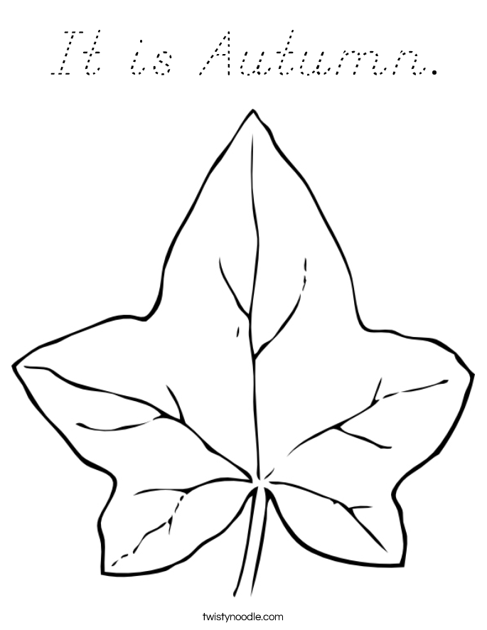 It is Autumn. Coloring Page
