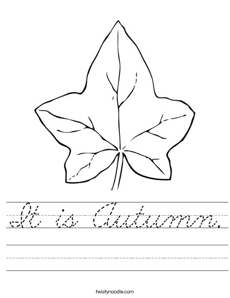 Autumn Leaf Worksheet