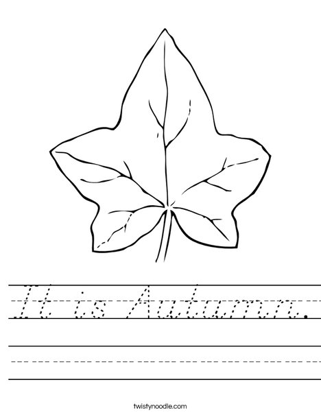 Autumn Leaf Worksheet