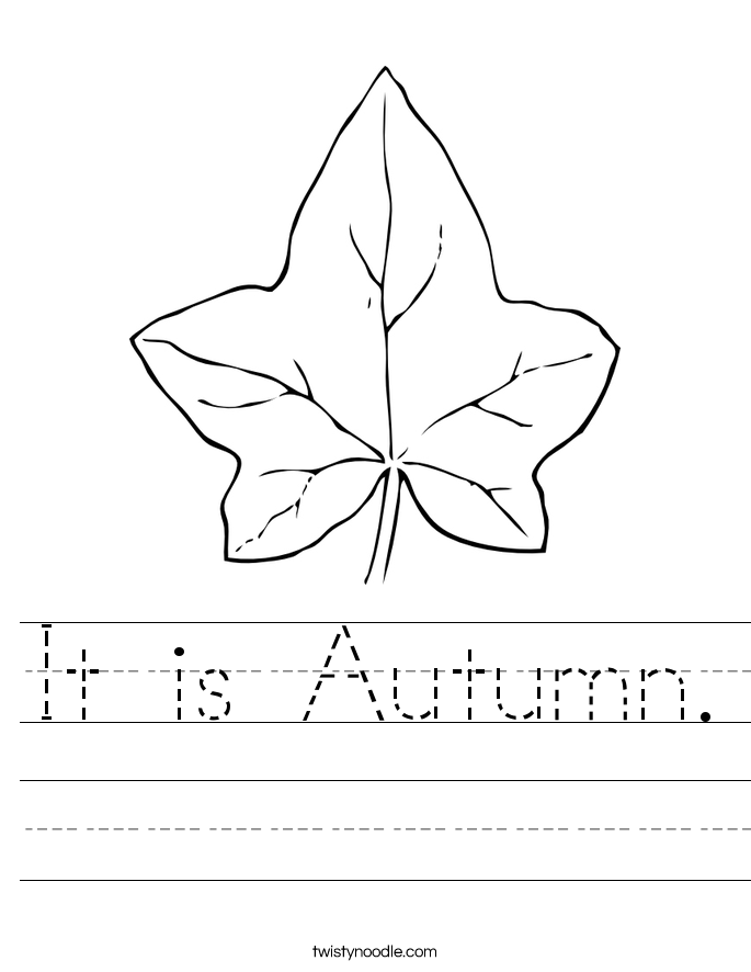 It is Autumn. Worksheet