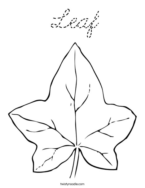 Autumn Leaf Coloring Page