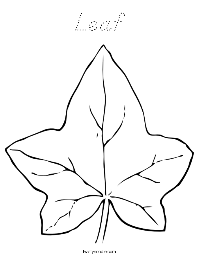 Leaf Coloring Page