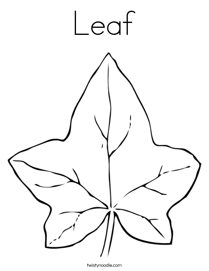 Leaf Coloring Page