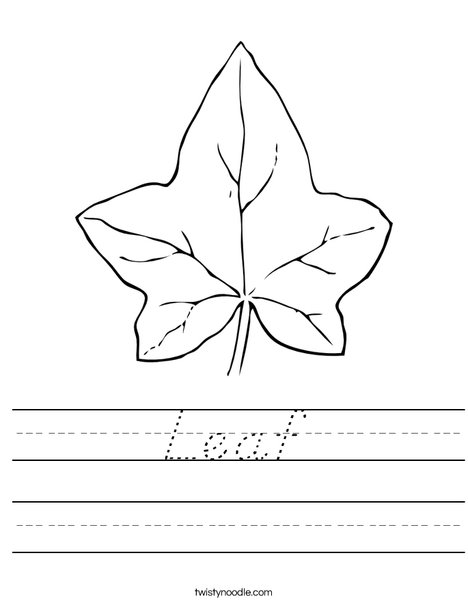 Autumn Leaf Worksheet