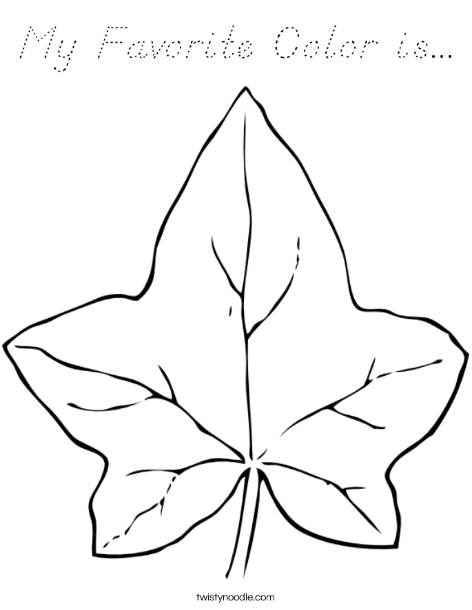 My Favorite Color is... Coloring Page