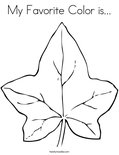 My Favorite Color is... Coloring Page