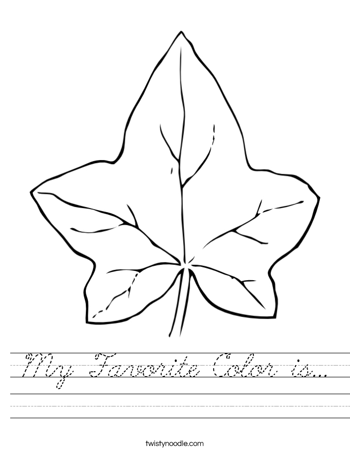 My Favorite Color is... Worksheet
