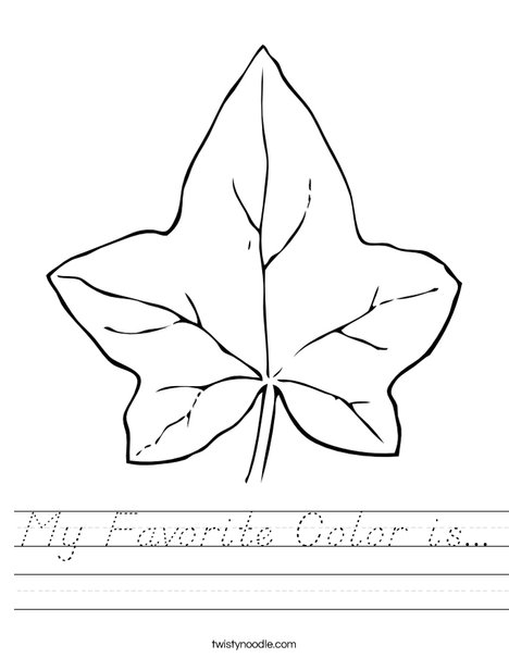 Autumn Leaf Worksheet