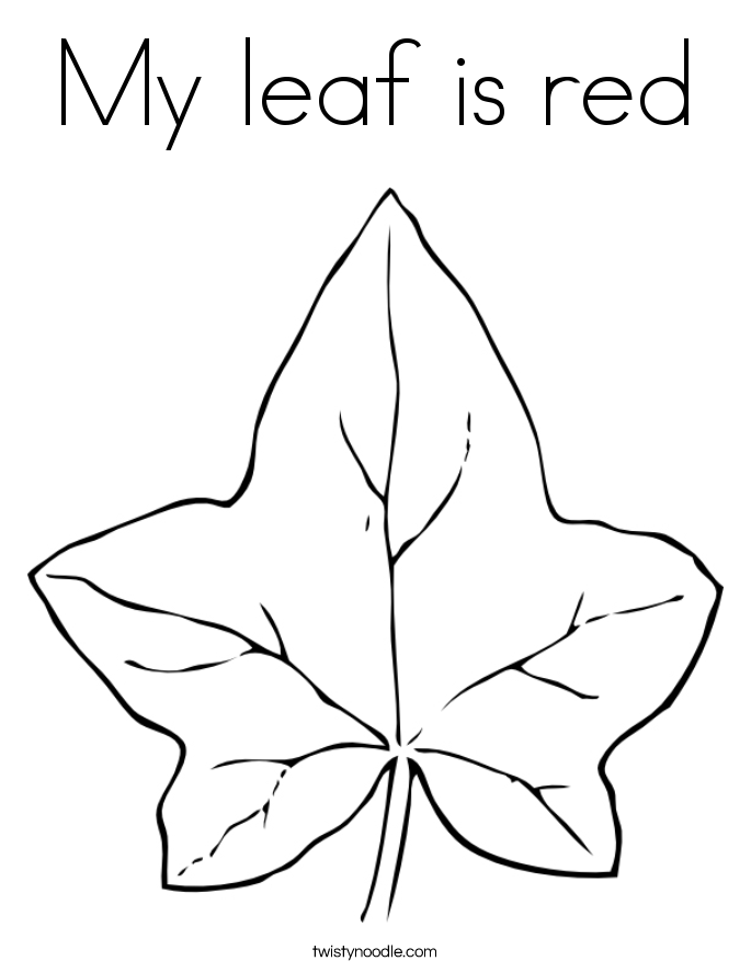 My leaf is red Coloring Page
