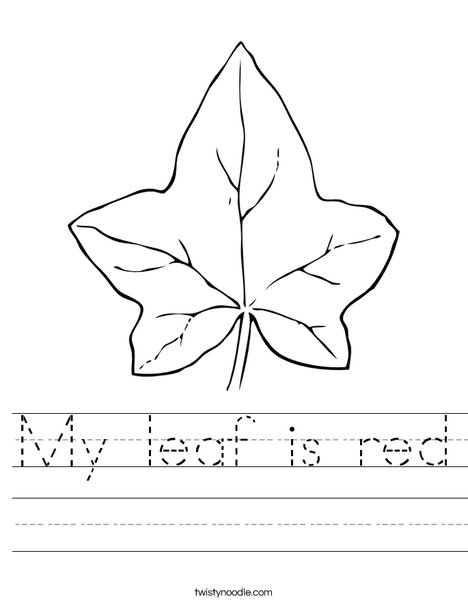 Autumn Leaf Worksheet