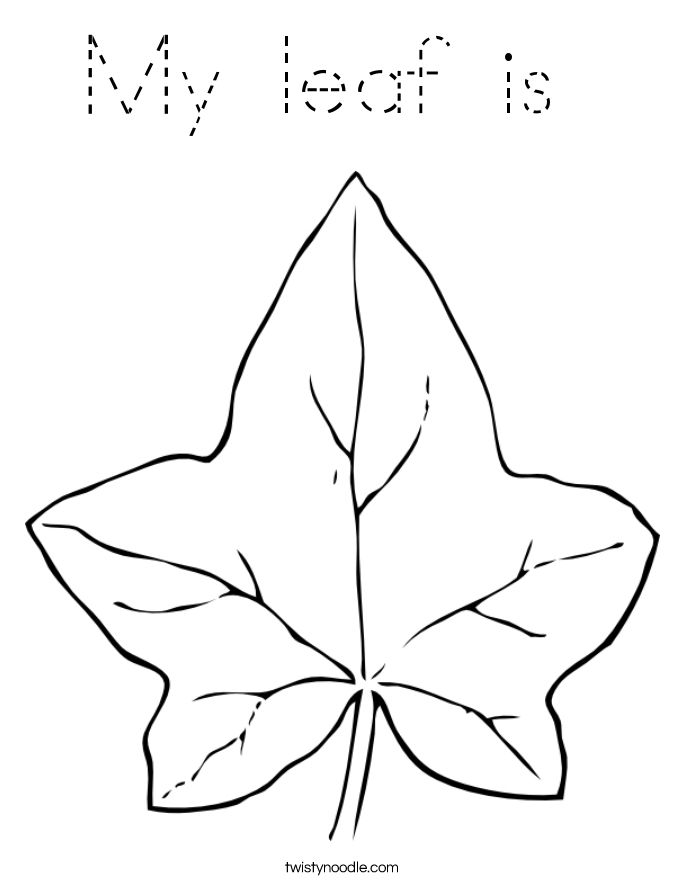 My leaf is  Coloring Page