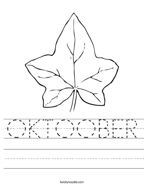 Autumn Leaf Worksheet