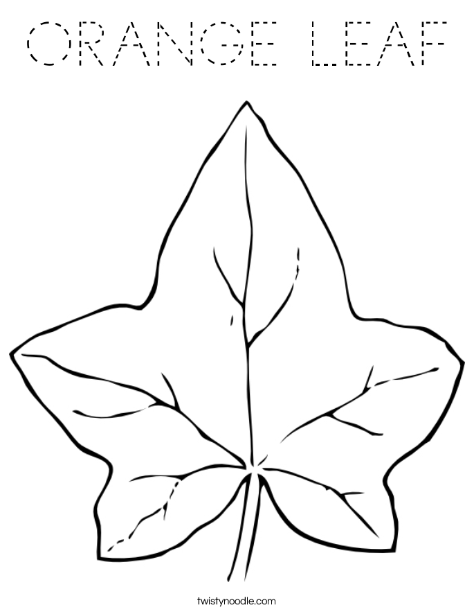 ORANGE LEAF Coloring Page