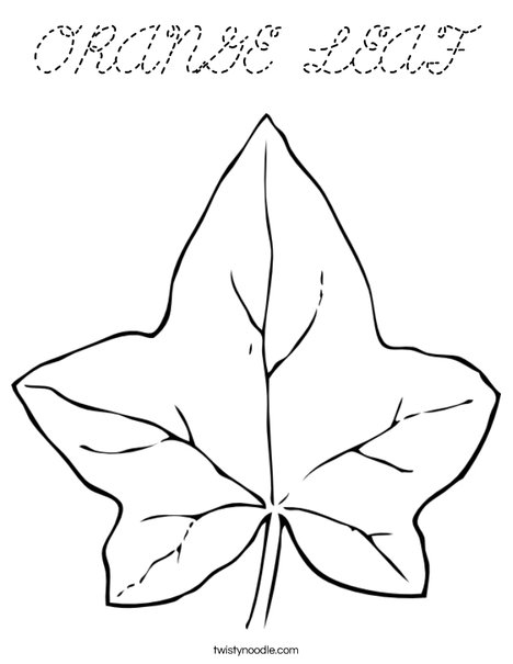 Autumn Leaf Coloring Page