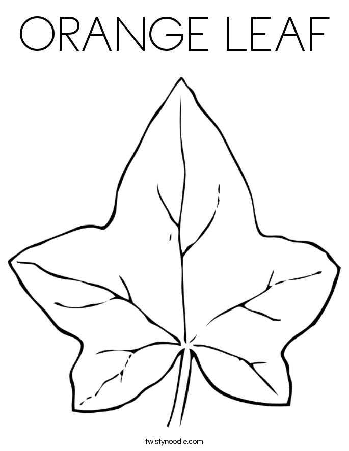 ORANGE LEAF Coloring Page
