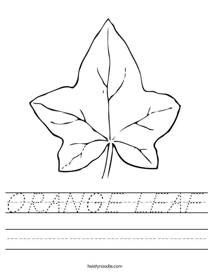 ORANGE LEAF Worksheet