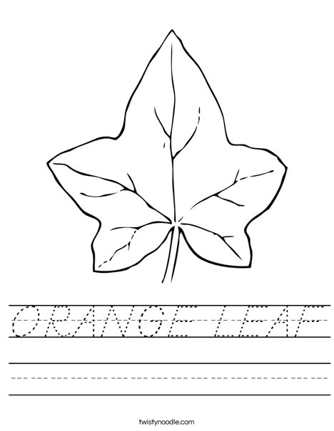 Autumn Leaf Worksheet