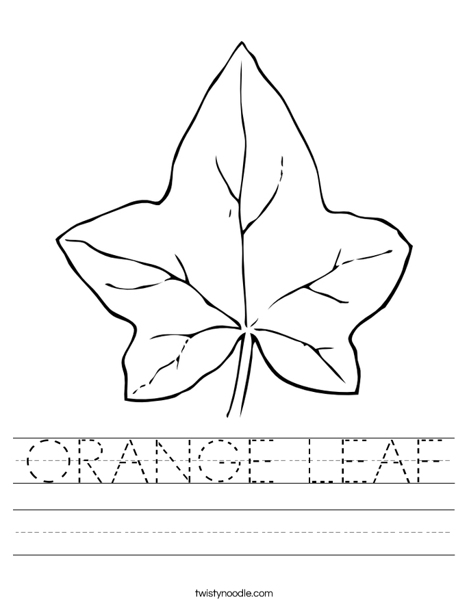 ORANGE LEAF Worksheet