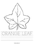 ORANGE LEAF Worksheet
