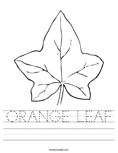 Autumn Leaf Worksheet