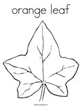 orange leafColoring Page