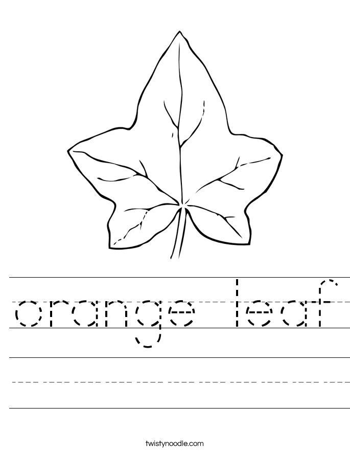 orange leaf Worksheet