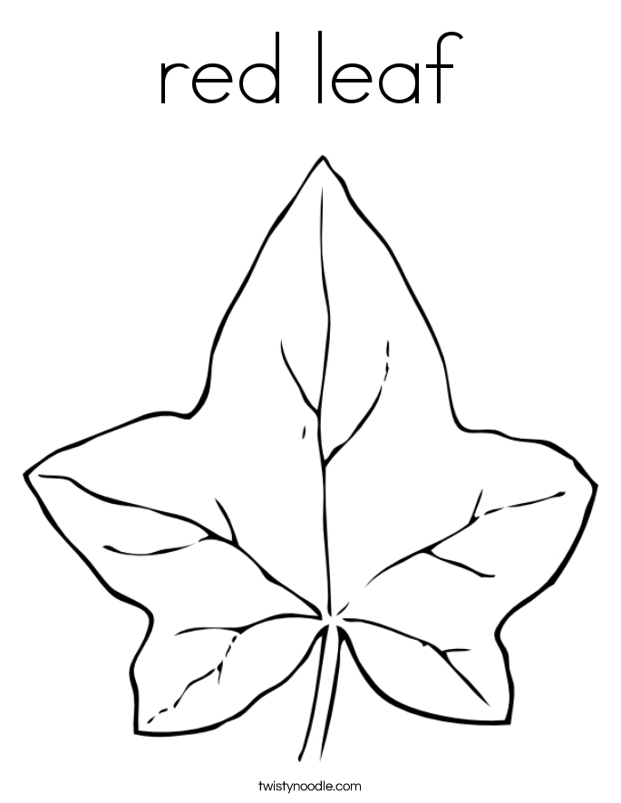 red leaf Coloring Page