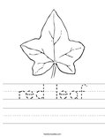 red leaf Worksheet