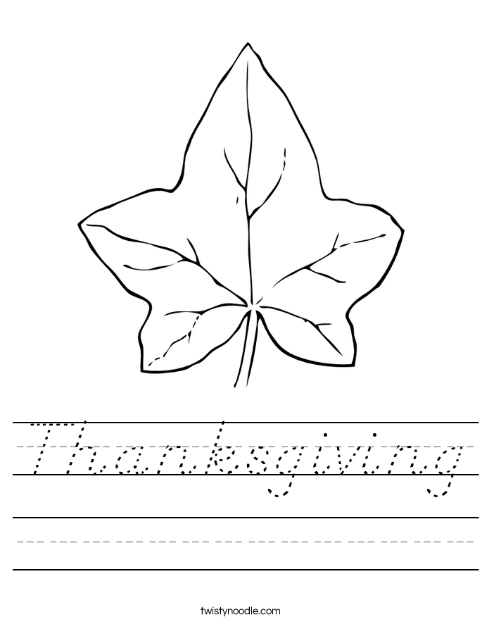 Thanksgiving Worksheet