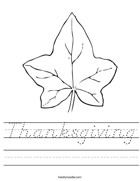 Autumn Leaf Worksheet