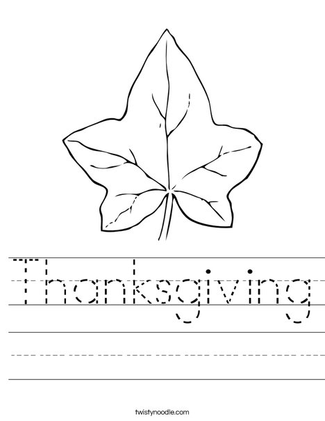 Autumn Leaf Worksheet