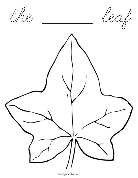 Autumn Leaf Coloring Page