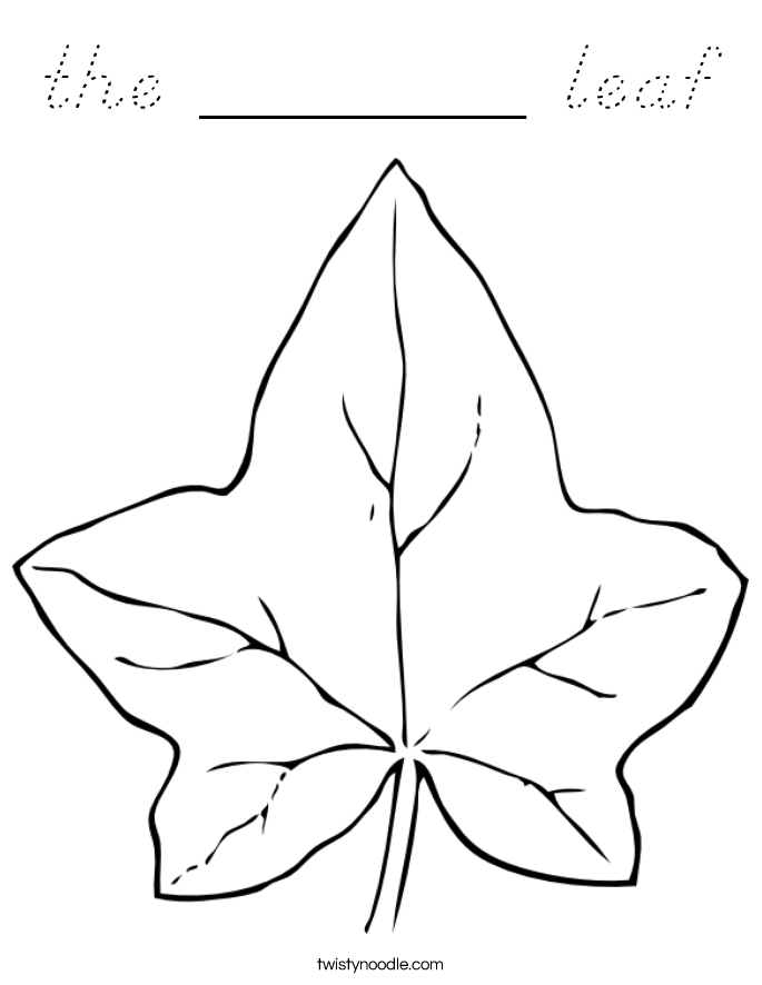 the _______ leaf Coloring Page