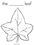 the _______ leafColoring Page