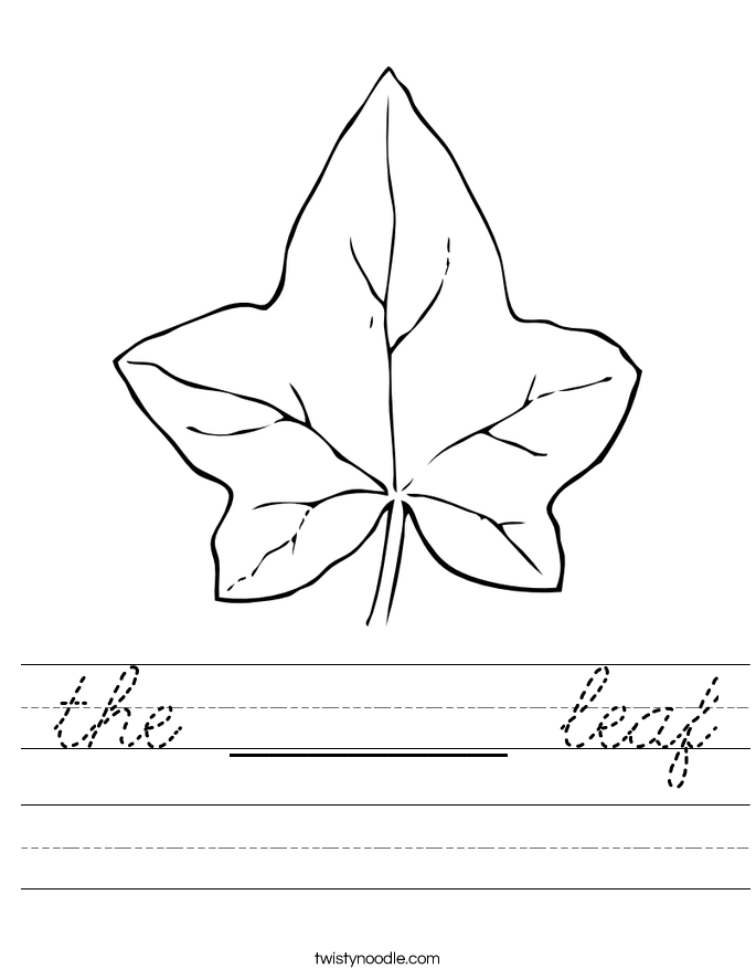 the _______ leaf Worksheet