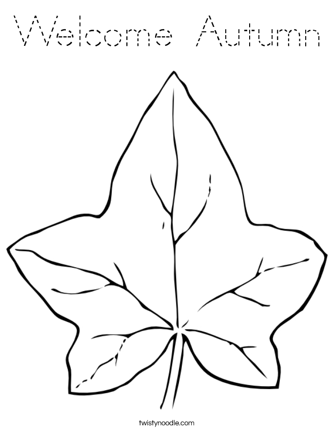 Welcome Autumn Coloring Page