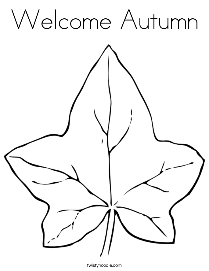 Welcome Autumn Coloring Page