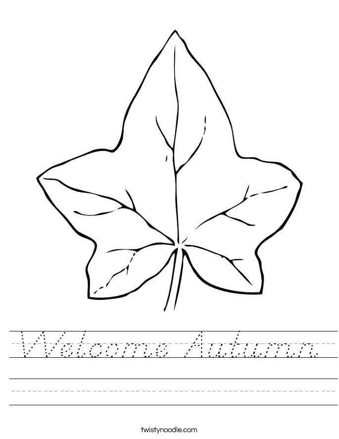 Welcome Autumn Worksheet