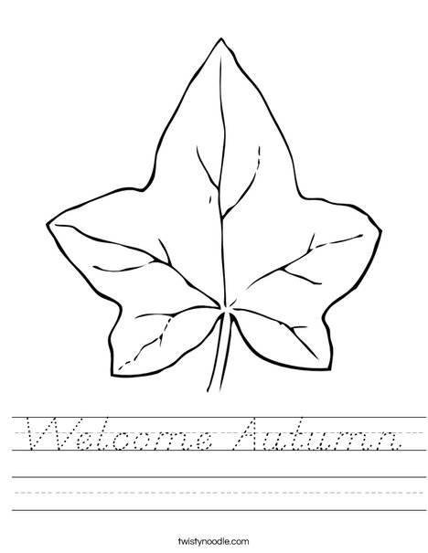 Autumn Leaf Worksheet