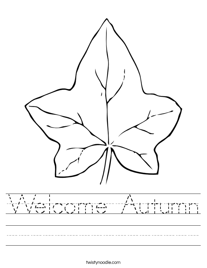 Welcome Autumn Worksheet