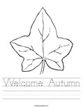 Welcome Autumn Worksheet