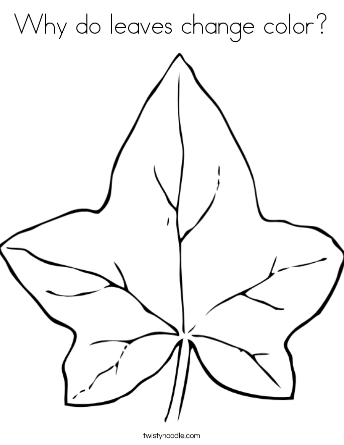 Why do leaves change color? Coloring Page