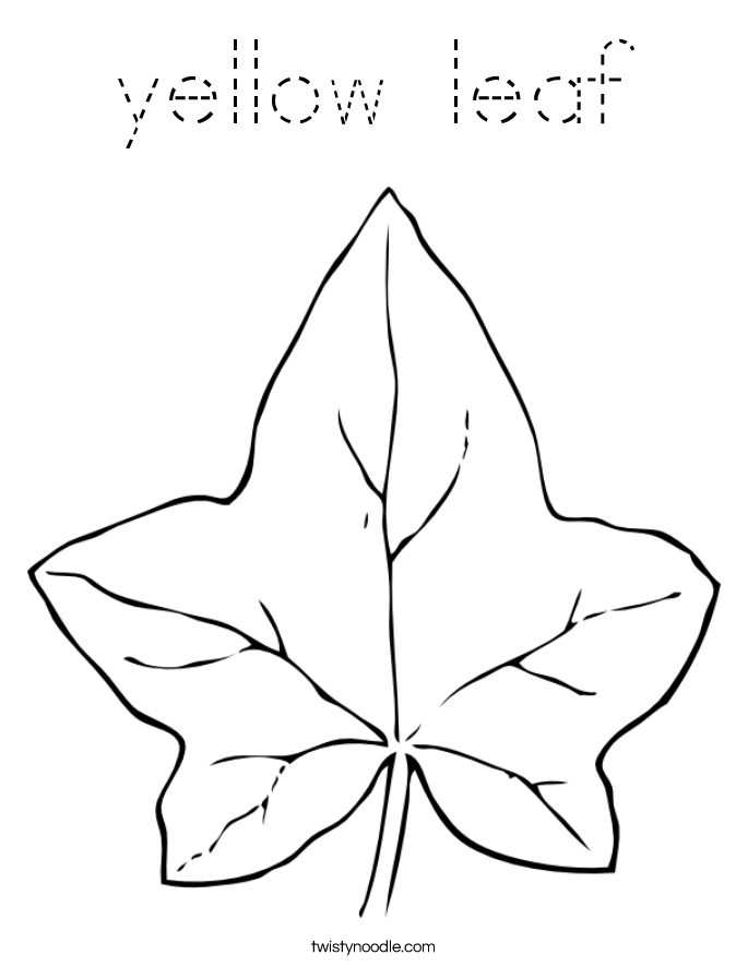 yellow leaf Coloring Page