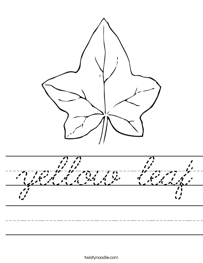 yellow leaf Worksheet