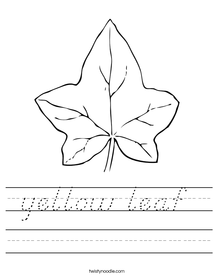 yellow leaf Worksheet