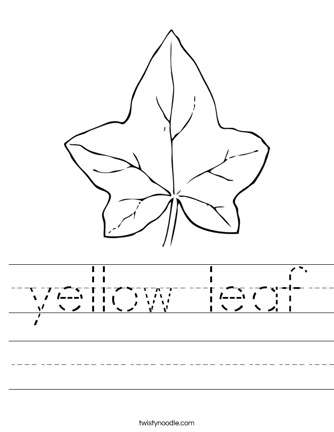 yellow leaf Worksheet
