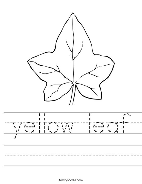 Autumn Leaf Worksheet