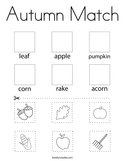 Autumn Match Coloring Page
